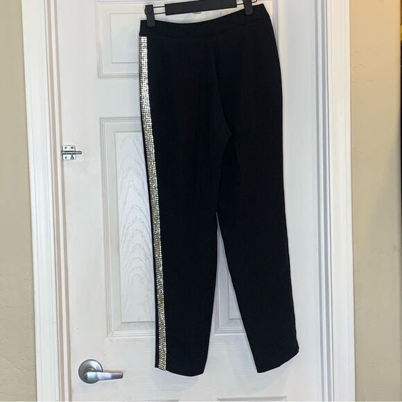 Topshop Diamante Trousers High Rise  Black Size 2 - Picture 12 of 12